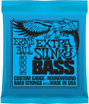 Струны для бас-гитары 40-95 Ernie Ball 2835 Extra Slinky