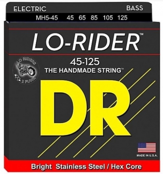 Струны для 5-ти струнной бас-гитары 45-125 DR MH5-45 Lo-Rider Stainless Steel