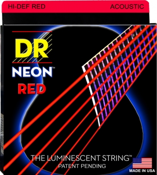 Струны для акустической гитары 10-48 DR NRA-10 Neon Red