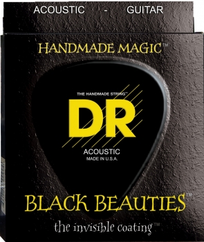 Струны для акустической гитары 11-50 DR BKA-11 Black Beauties