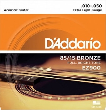 Струны для акустической гитары 10-50 D'addario EZ900 85-15 Bronze