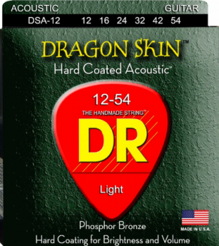 Cтруны для акустической гитары 12-54 DR DSA-12 Dragon Skin Coated
