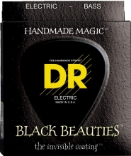 Струны для Бас-гитары 45-105 DR BKB-45 Extra Life Black Beauties Черные