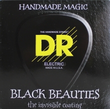 Струны для электрогитары 10-52 DR BKE-10/52 Extra Life Black Beauties Черные