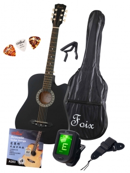 Акустическая гитара FFG-2038CAP-BK-MAT +Аксессуары