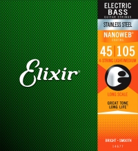 Струны для Бас-гитары 45-105 Elixir 14677 Stainless Steel