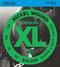 Струны для Бас-гитары 40-95 D'Addario EXL220 Nickel Electric Bass