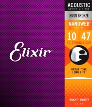 10-47 Elixir 11152 Nanoweb Coated 12 Twelve
