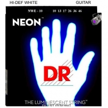 Струны для электрогитары 10-46 DR NWE-10 Neon Белые