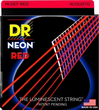 Cтруны для акустической гитары 10-48 DR NRA-10 Neon Красные