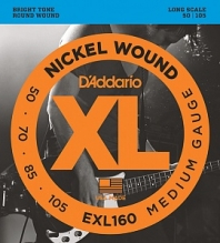 Струны для Бас-гитары 50-105 D'Addario EXL160 Nickel Wound Electric Bass