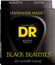 Cтруны для акустической гитары 11-50 DR BKA-11 Black Beauties Черные