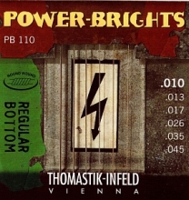 Струны для электрогитары 10-45 Thomastik PB110 Power-Brights