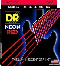 Струны для Бас-гитары 45-125 DR Neon NRB5-45 Красные