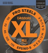 Струны для Бас-гитары 50-135 D'Addario EPS160-5 String ProSteels
