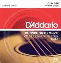 Cтруны для акустической гитары 13-56 D'Addario EJ17 Phosphor Bronze