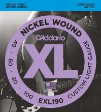 Струны для Бас-гитары 40-100 D'addario EXL190 Nickel Wound