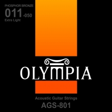 Cтруны для акустической гитары 11-50 Olympia AGS801 Phosphor Bronze