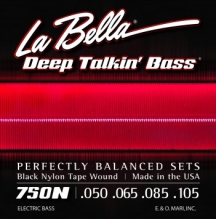 Струны для Бас-гитары 50-105 La Bella 750N Black Nylon