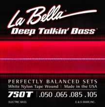 Струны для Бас-гитары 50-135 La Bella 750T-B White Nylon